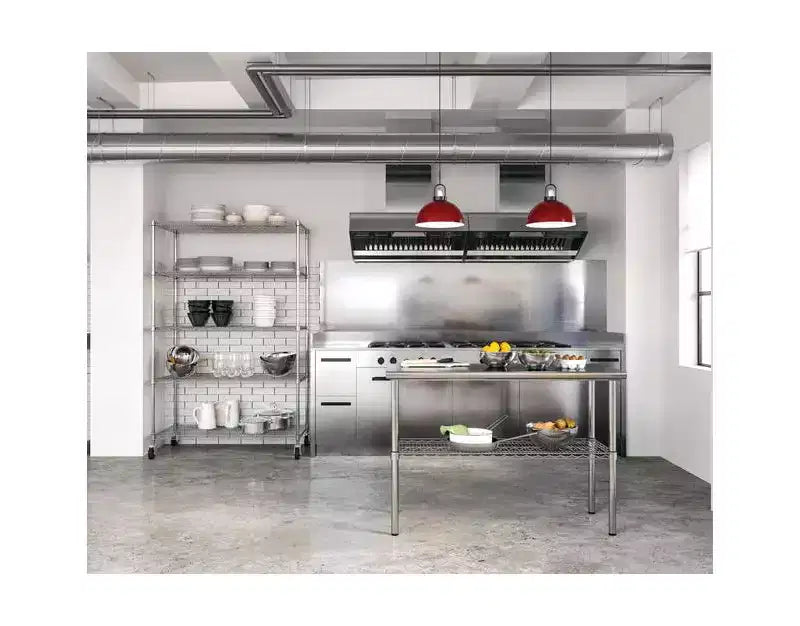 5-Tier 48 x 18 NSF-Certified Steel Wire Shelving Unit