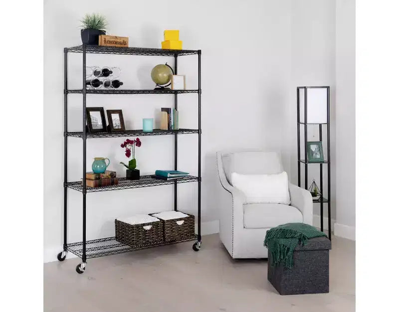 5-Tier 48 x 18 NSF-Certified Steel Wire Shelving Unit