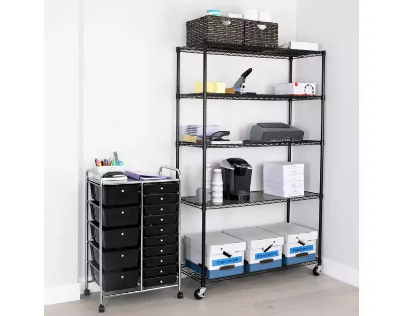 5-Tier 48 x 18 NSF-Certified Steel Wire Shelving Unit
