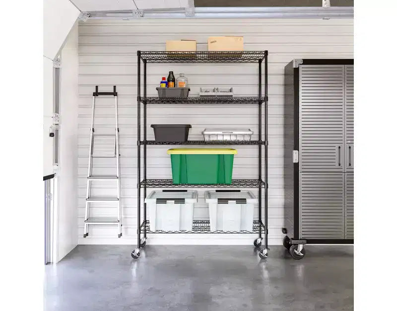5-Tier 48 x 18 NSF-Certified Steel Wire Shelving Unit