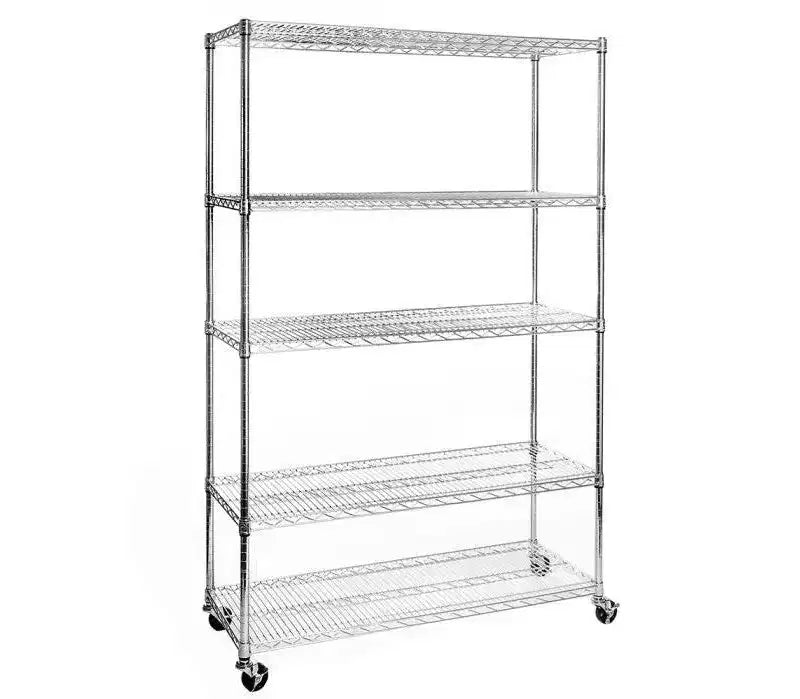5-Tier 48 x 18 NSF-Certified Steel Wire Shelving Unit