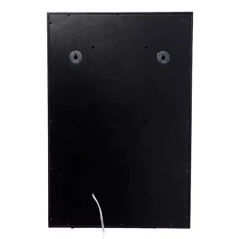 Lighted Wall Mirror with Shelf - Black