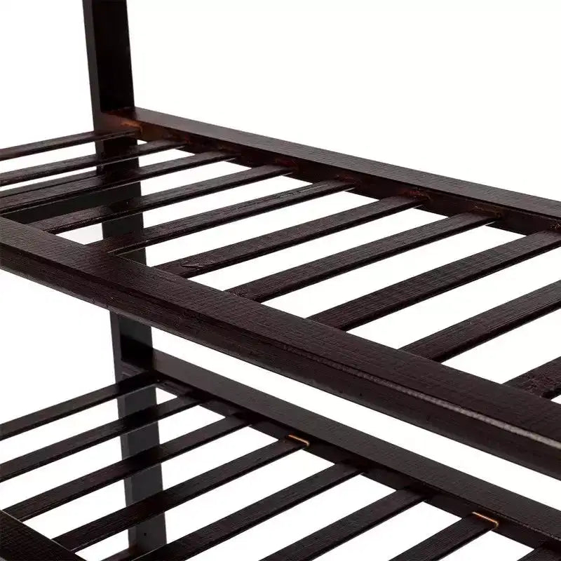 4-Tier Coffee Bamboo 26.77in. W Shoe Rack