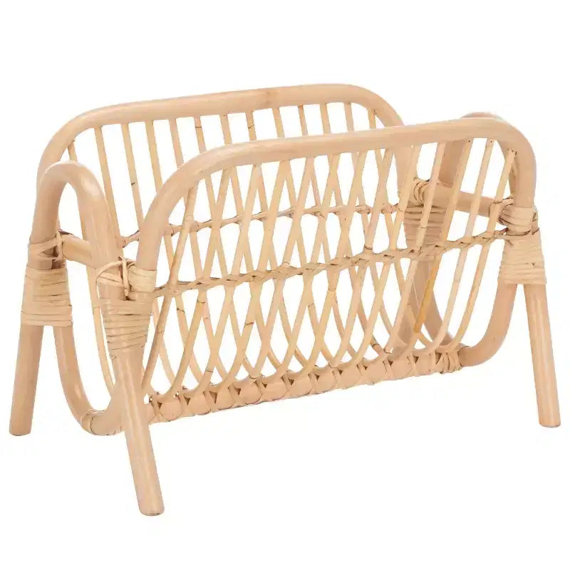 Rattan Magazine Rack - Natural