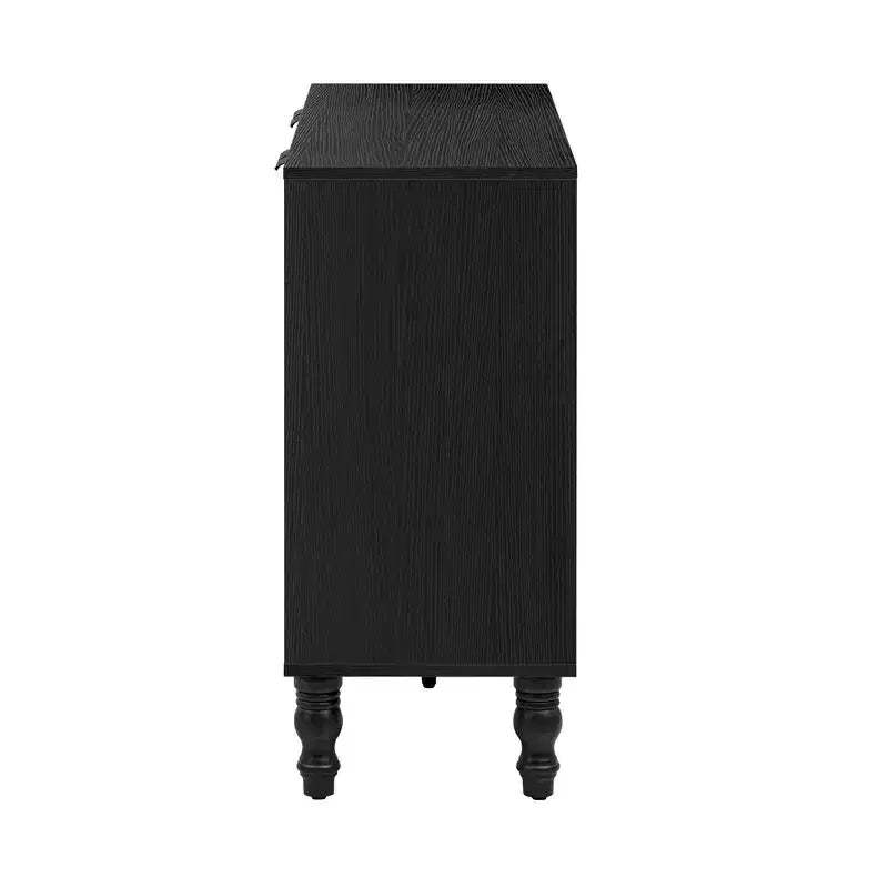 Modern TV Stand Entertainment Center with 2 Storage Cabinets for Living Room