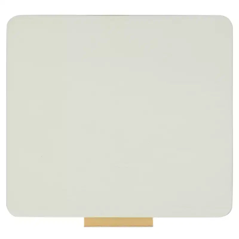 White Nightstand with Drawer, Acacia Wood Veneer Bedside Table