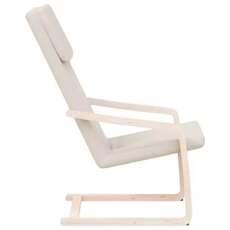 Cream Fabric Accent Armchair - Relaxing Seating for Office and Living Room