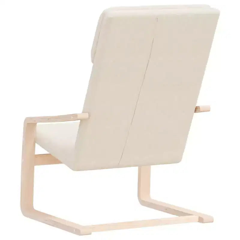 Cream Fabric Accent Armchair - Relaxing Seating for Office and Living Room