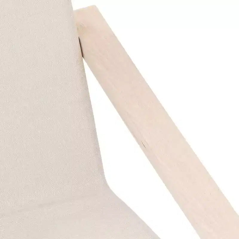 Cream Fabric Accent Armchair - Relaxing Seating for Office and Living Room