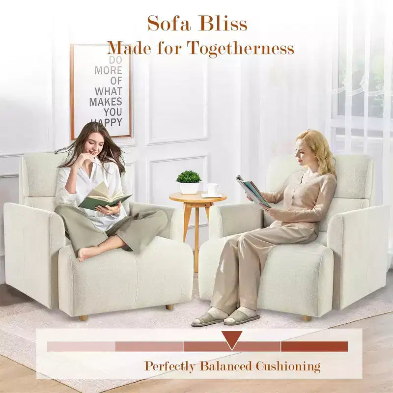 Oversized Chair with Storage Ottoman, Wide Accent Armchair, Upholstered Mid-Century Reading Chair, Deep Seat Sofa Couch