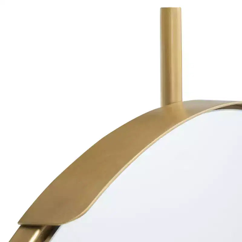 Round Brass Wall Mirror - 30 x 36 inch