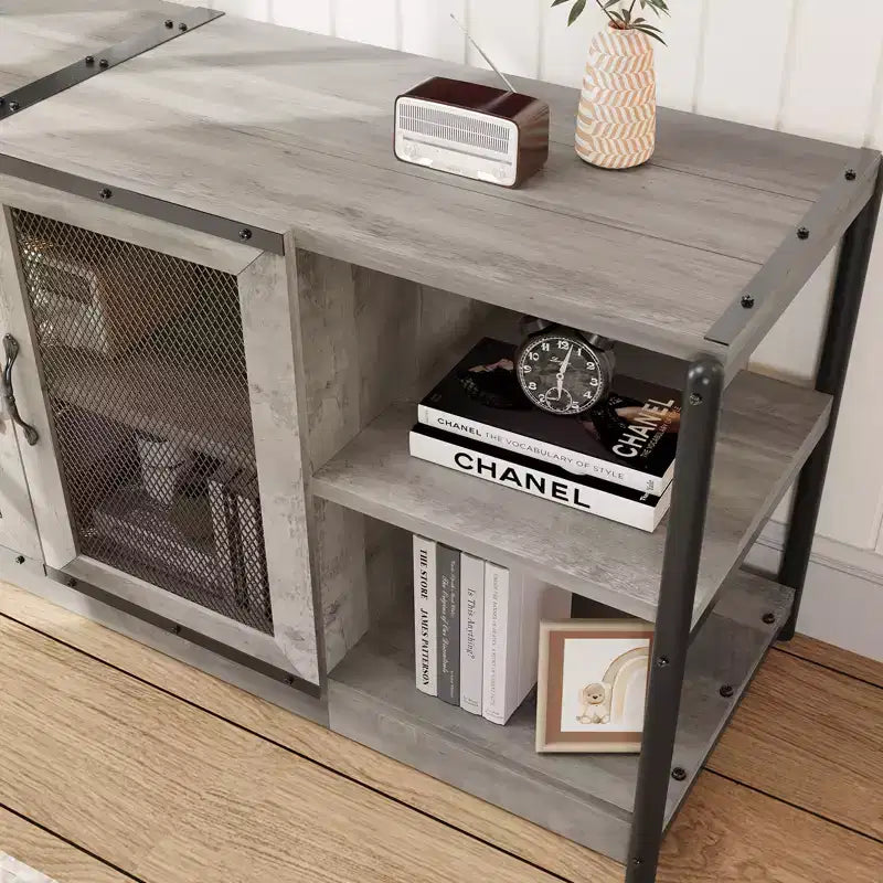 Farmhouse TV Stand with Storage Cabinets, Rustic Wood Entertainment Center & Media Console for Living Room