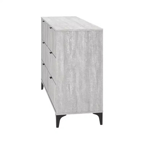 6 Drawer Dresser (Interlock) - Dusty Grey Oak
