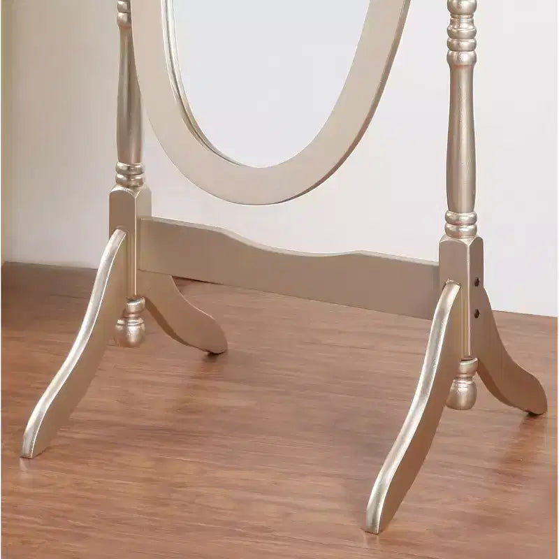 Vintage Swing Full Length Floor Mirror - Oval Shape with Wooden Stand for Living Room, Dressing Room