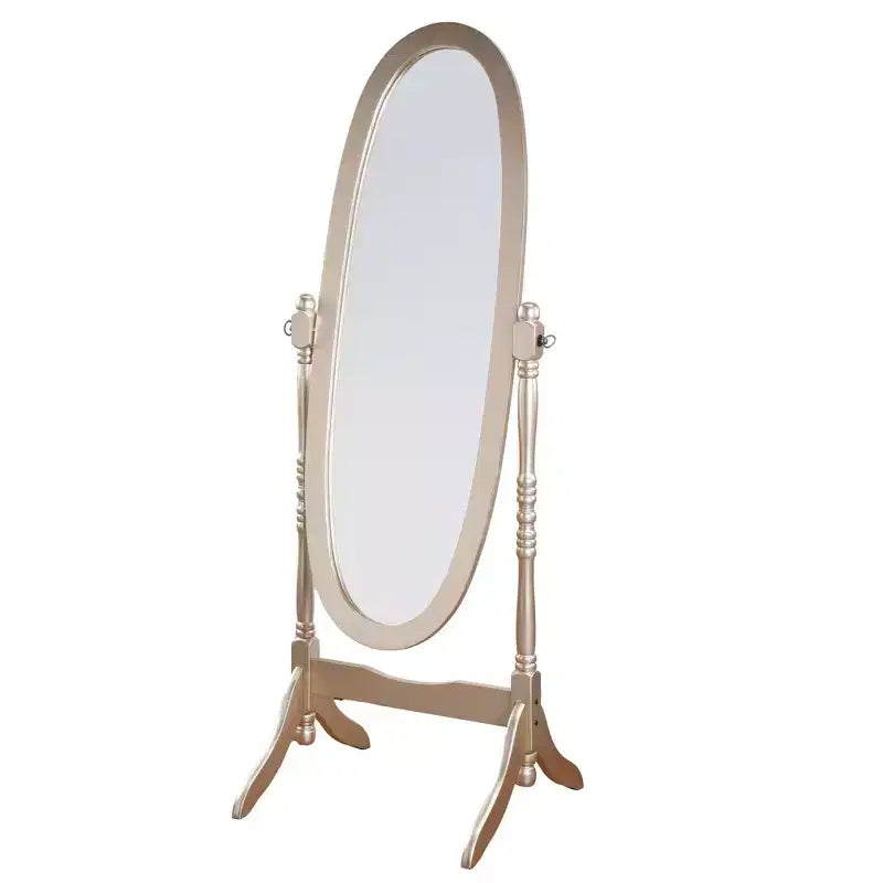 Vintage Swing Full Length Floor Mirror - Oval Shape with Wooden Stand for Living Room, Dressing Room