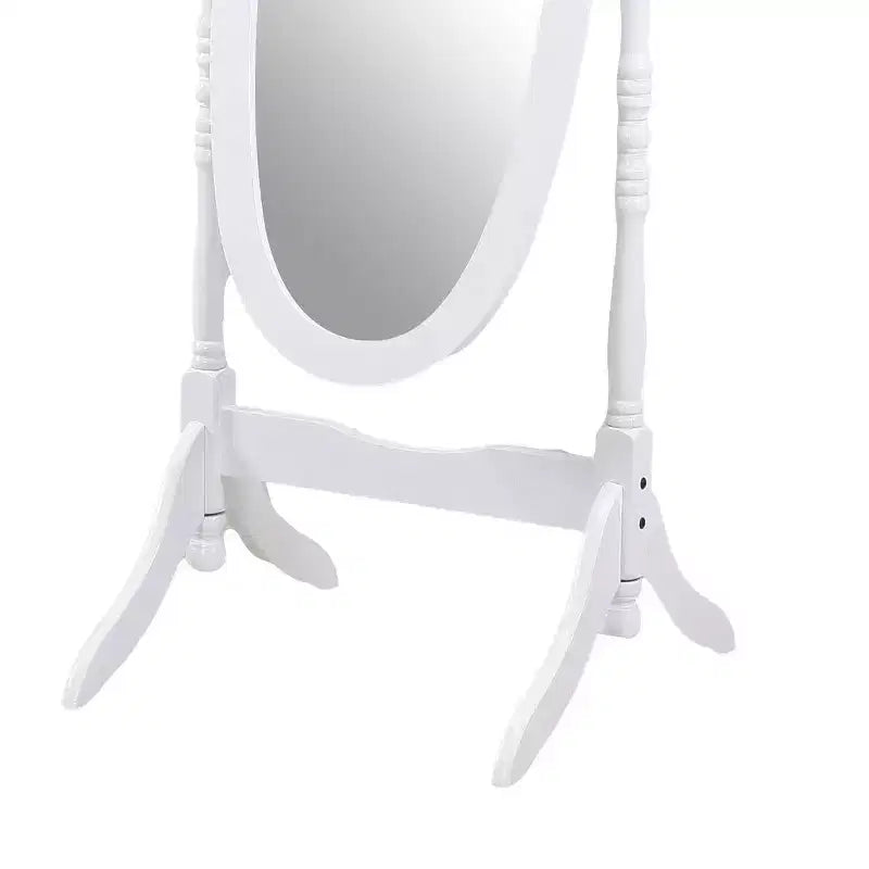 Vintage Swing Full Length Floor Mirror - Oval Shape with Wooden Stand for Living Room, Dressing Room