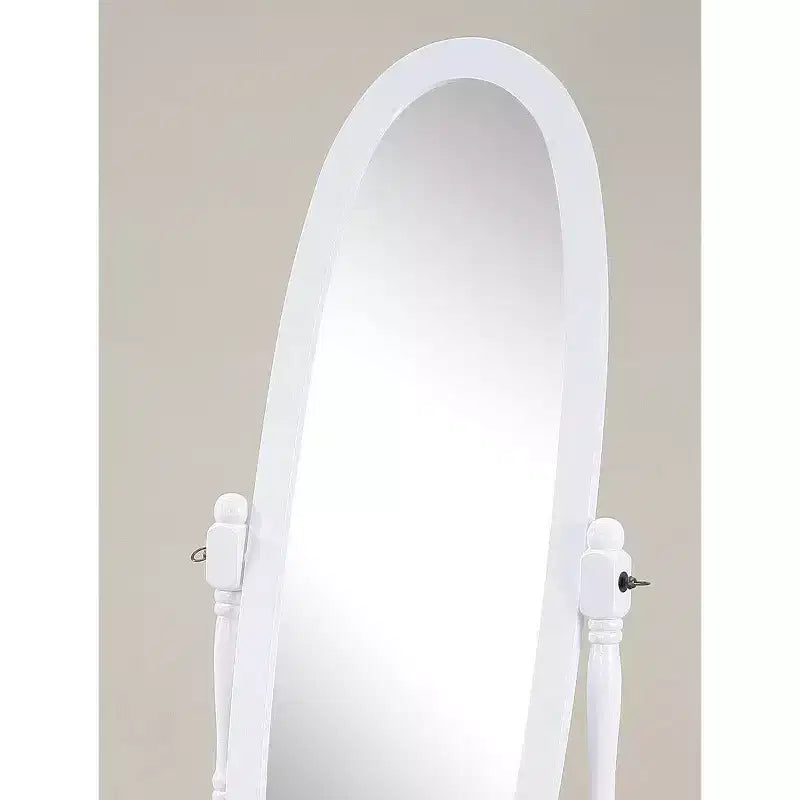 Vintage Swing Full Length Floor Mirror - Oval Shape with Wooden Stand for Living Room, Dressing Room