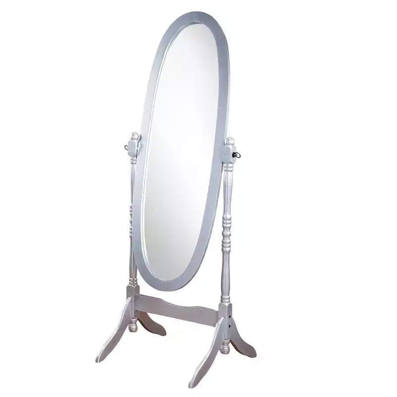 Vintage Swing Full Length Floor Mirror - Oval Shape with Wooden Stand for Living Room, Dressing Room