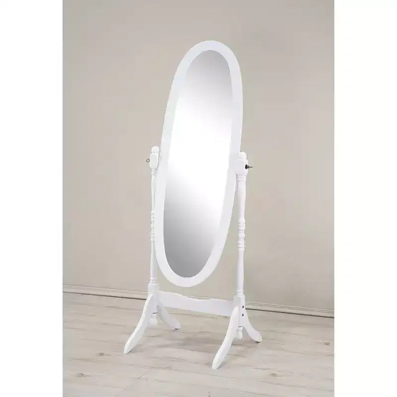 Vintage Swing Full Length Floor Mirror - Oval Shape with Wooden Stand for Living Room, Dressing Room