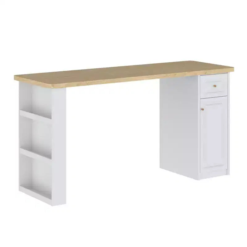 82.6'' Laundry Countertop Storage with Adjustable Shelf & Drawer, Washer Dryer Countertop for Laundry Room